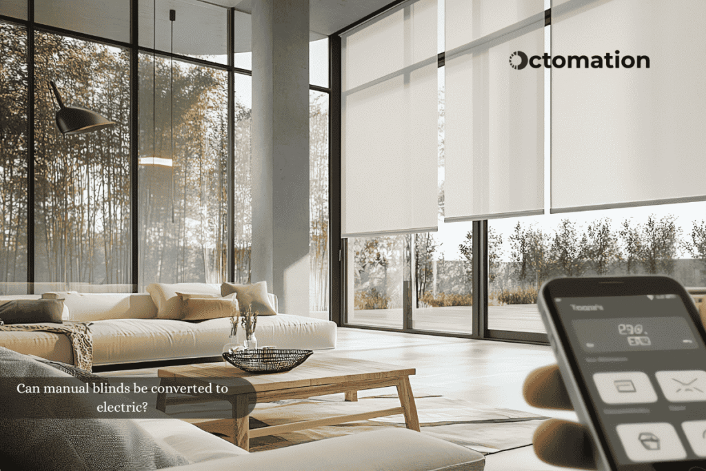 Can manual blinds be converted to electric?